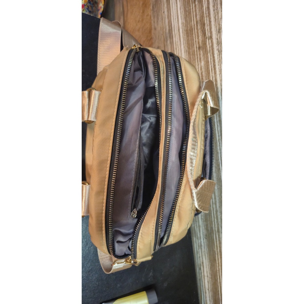 Beverly Hills Polo Club gold Nylon Crossbody Bag Gold Hardware Multi-compartment - Picture 7 of 8